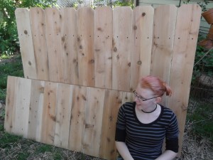 DIY Cedar Headbard